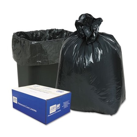 Webster Industries 10 gal Trash Bag, 0.60 mil (15 Micron), Black 242315B